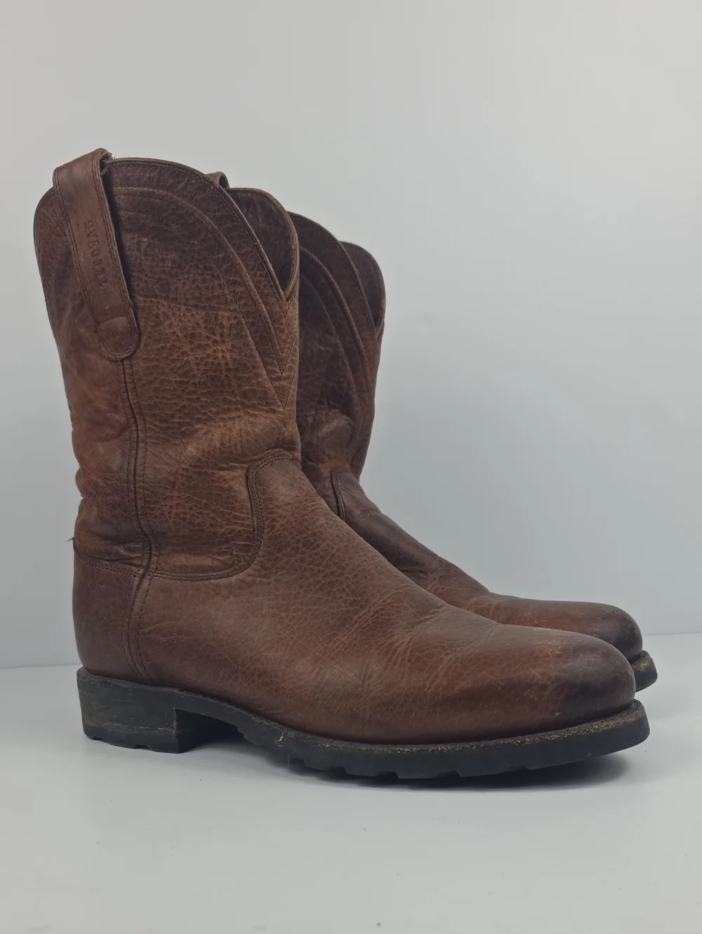 Tecovas The Stockton Ranch Roper Brown Leather Men's Boot Size 10.5